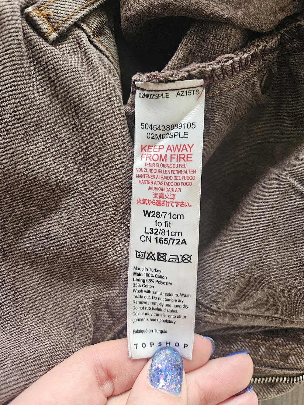 Topshop High-Rise Acid-Wash Red Tinted Mom Jeans Size 28 - Picture 4 of 11